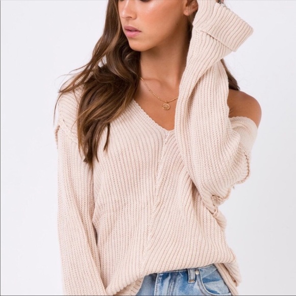 Princess Polly Sweaters - Princess Polly Della Days Sweater in Tan